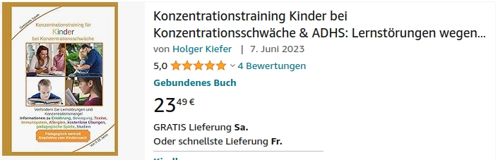 Konzentrationstraining für Kinder von Klein bis Groß Arbeitsbuch und Anleitung